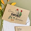 Bloom Your Message Bloeikaart Gerecycled Papier met Bijvriendelijke Bloemenzaden Daar Groeit Iets Moois