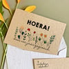 Bloom Your Message Bloeikaart Gerecycled Papier met Bijvriendelijke Bloemenzaden Hoera
