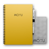 MOYU Uitwisbaar Notitieboek A5 Ringband Hardcover van Duurzaam Steenpapier Young Yellow