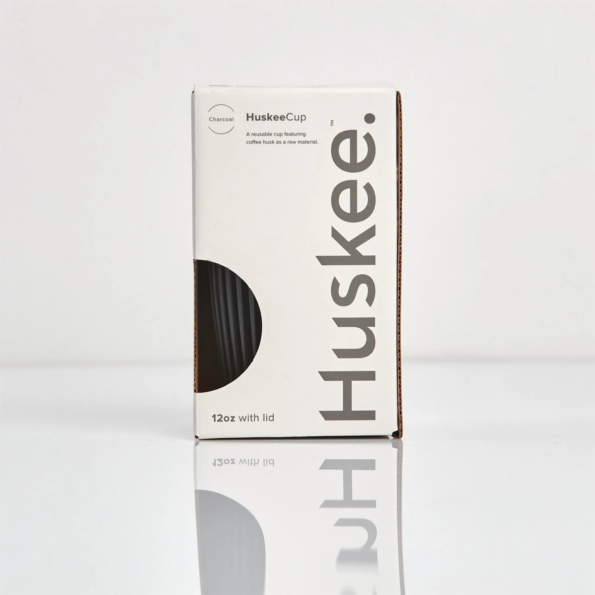 Huskee Cup Large (360 ml) Charcoal in doos