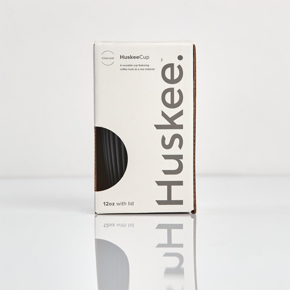 Huskee Cup Large (360 ml) Charcoal in doos