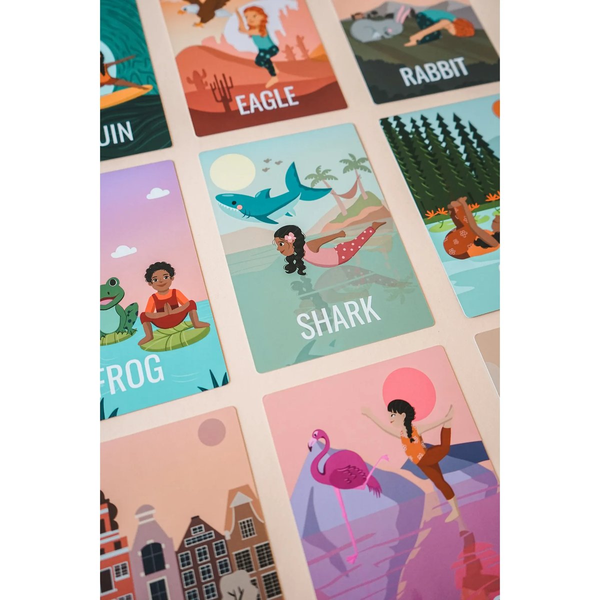 IMYOGI Yoga Kaarten voor Kinderen voorbeeld van de kaarten