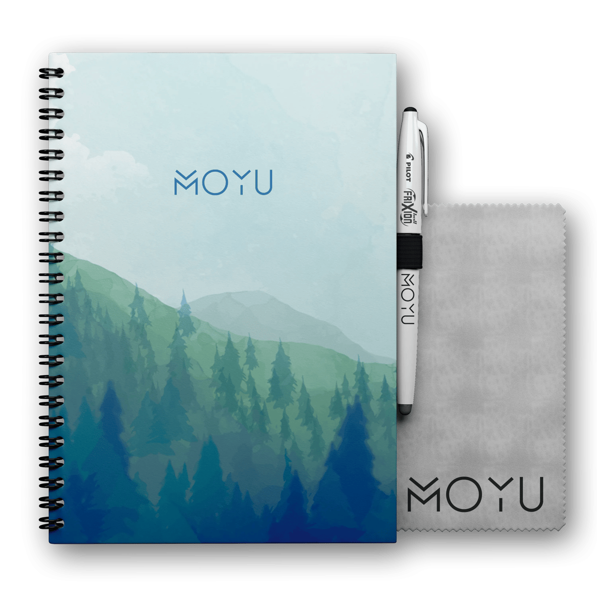 MOYU Uitwisbaar Notitieboek A5 Ringband Hardcover van Duurzaam Steenpapier Misty Mountain