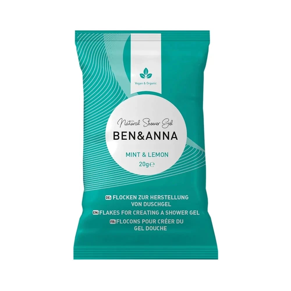 Ben & Anna Douchegel Vlokken (2 stuks) Mint & Lemon zakje