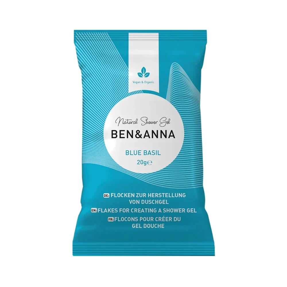 Ben & Anna Douchegel Vlokken (2 stuks) Blue Basil zakje