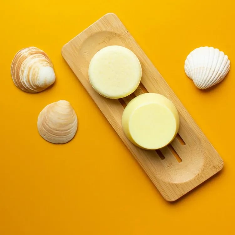 Shampoobars Bamboe zeepplank met zeepjes