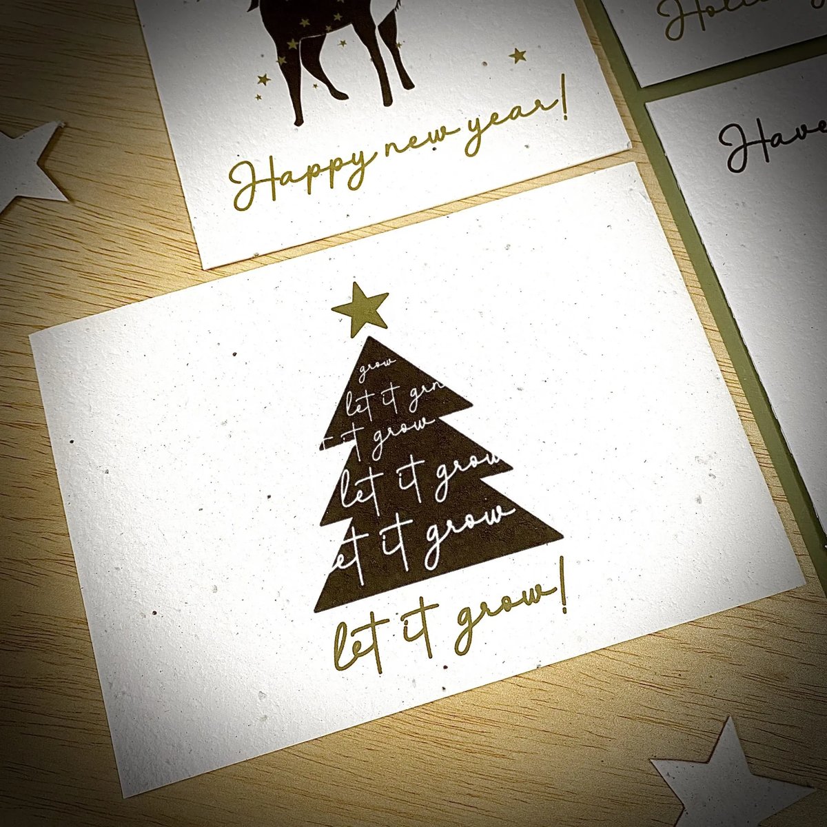 Bloom Your Message Bloeiende Kerstkaarten Let It Grow