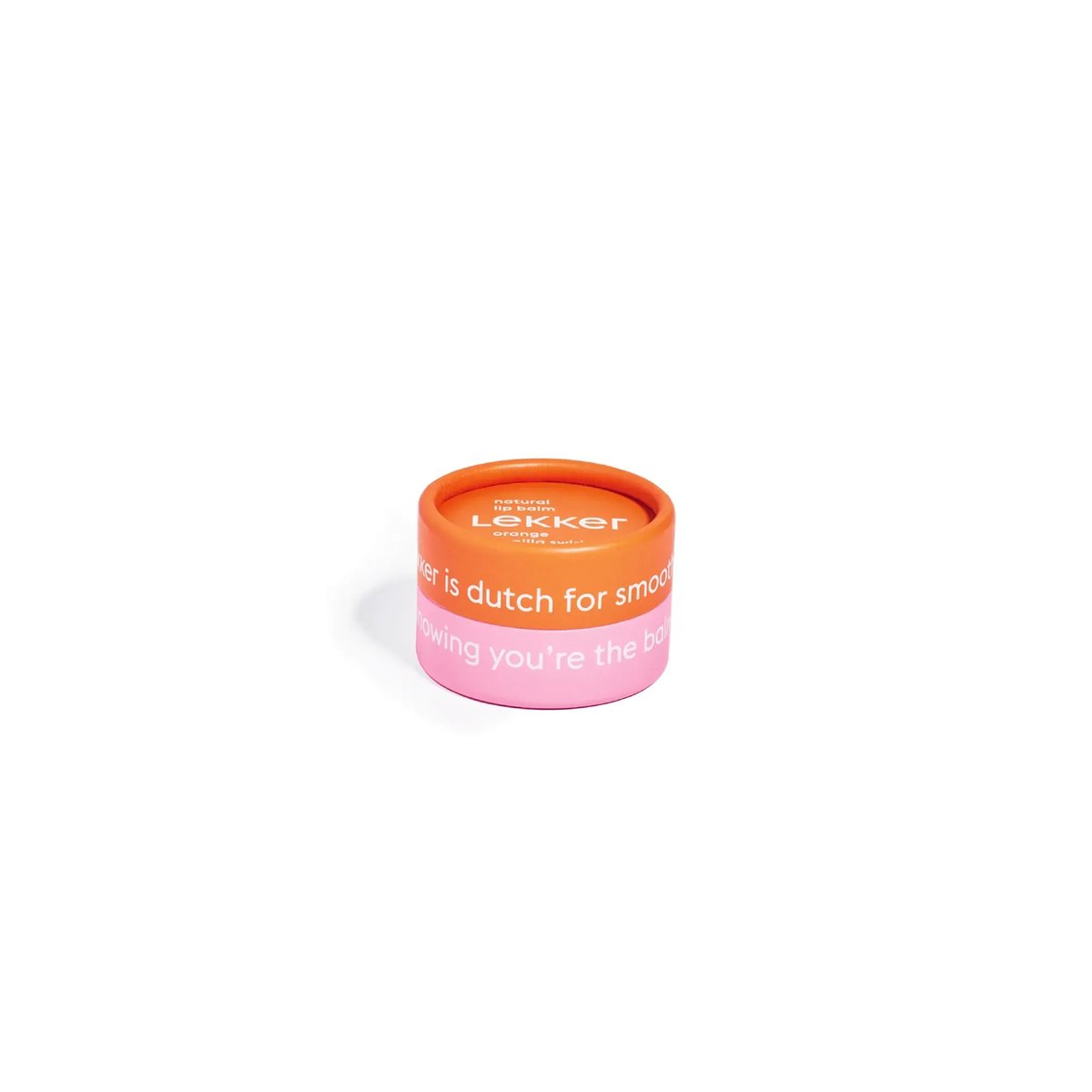The Lekker Company Natuurlijke Lippenbalsem Orange Vanilla Swirl potje