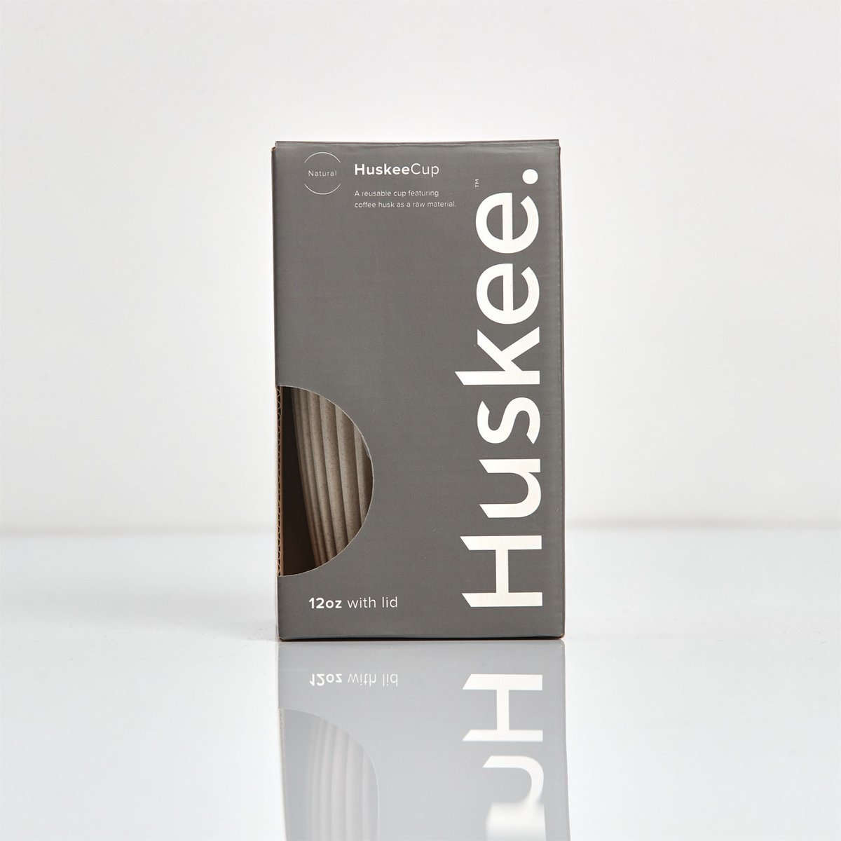 Huskee Cup Koffiebeker Natural Large in doos