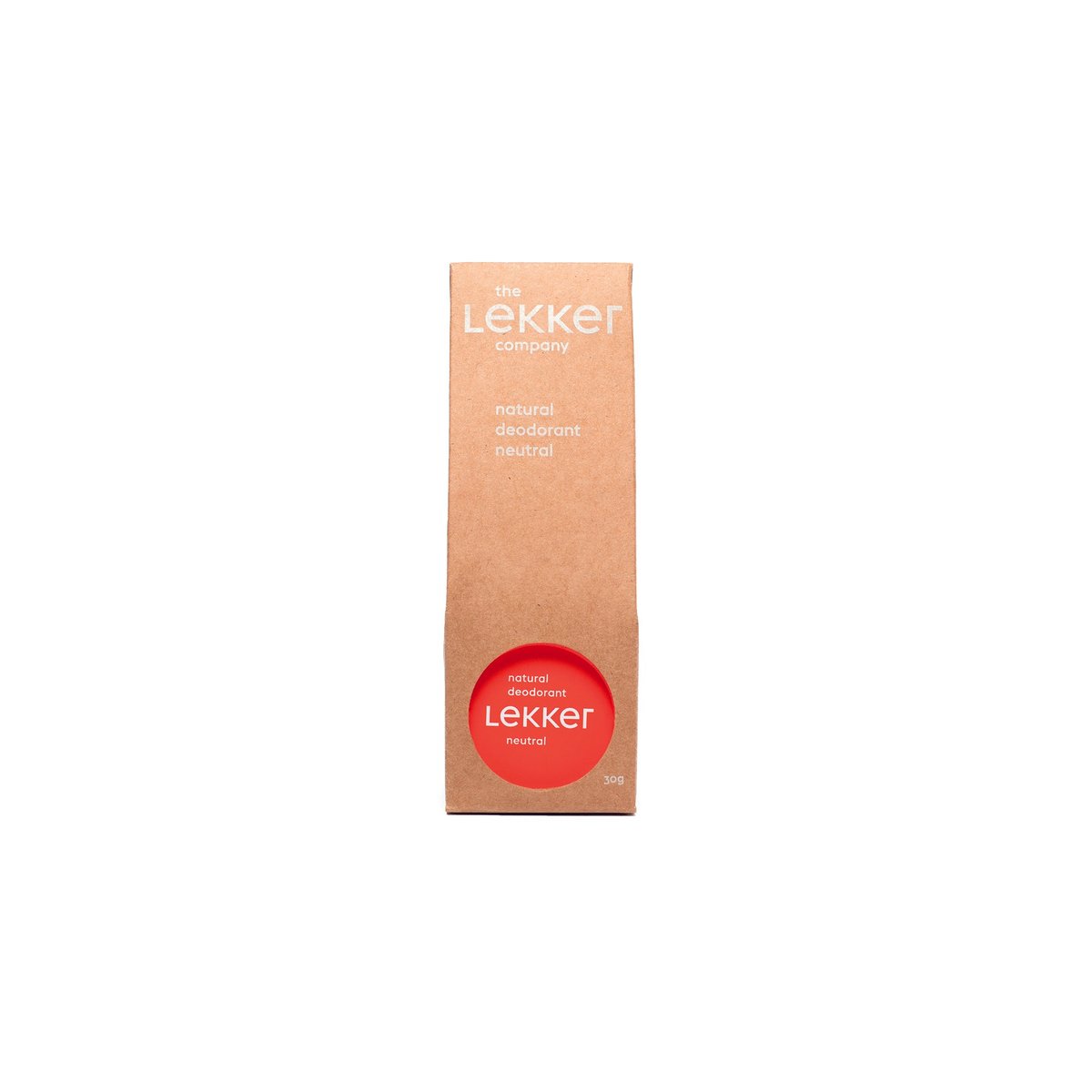 The Lekker Company Natuurlijke Deodorant Verpakking Neutraal