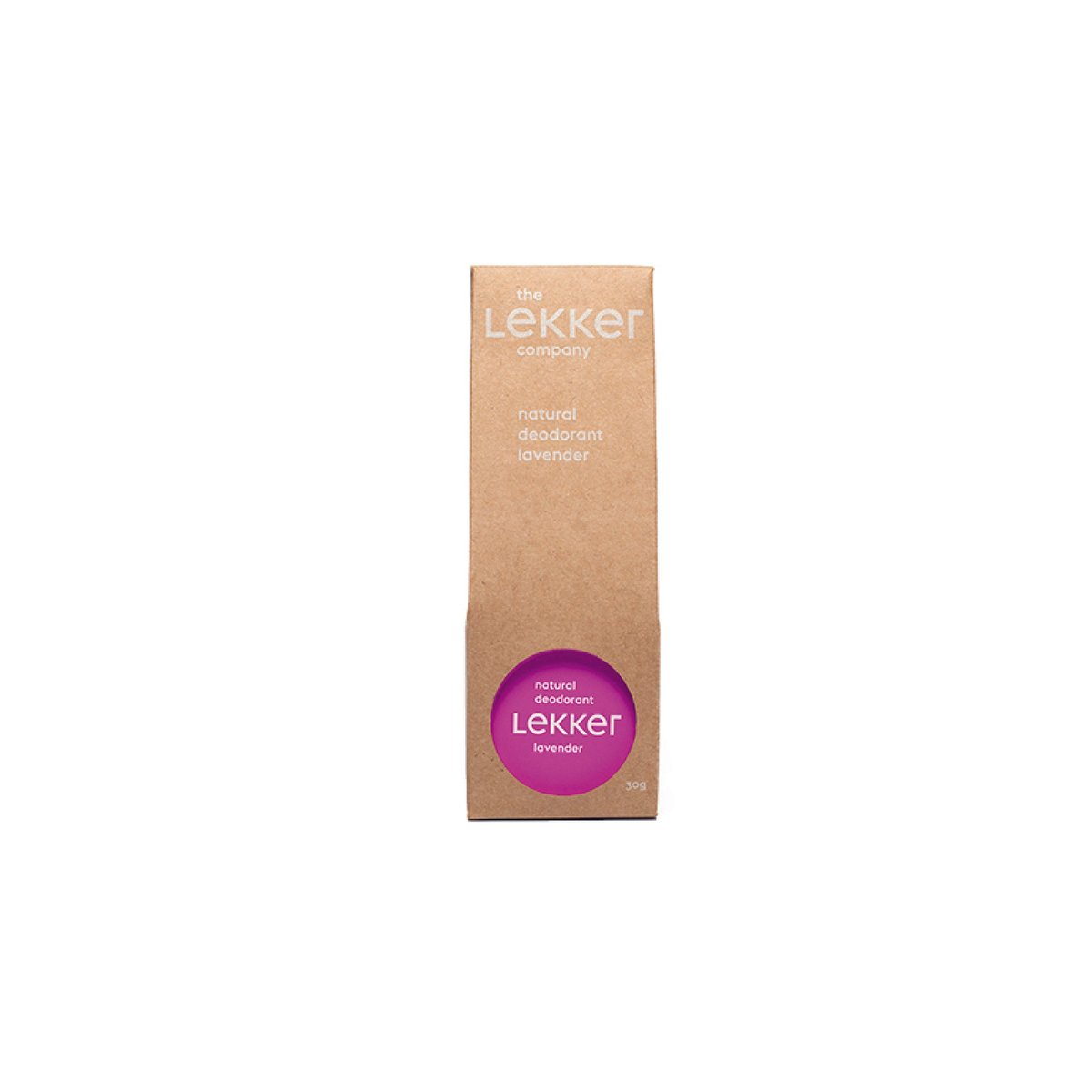 The Lekker Company Natuurlijke Deodorant Verpakking Lavendel