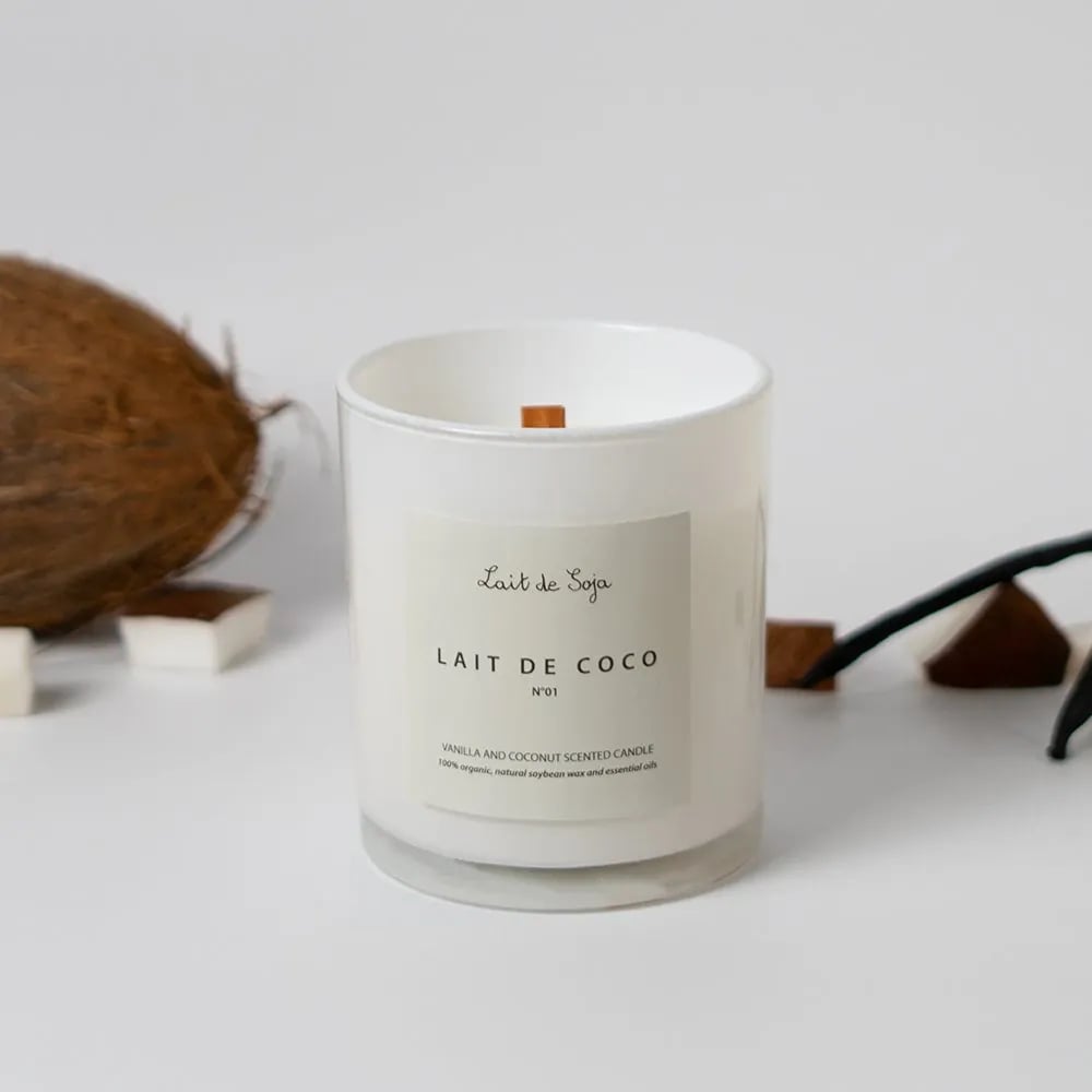 Lait de Soja Natuurlijke Geurkaars Lait de Coco