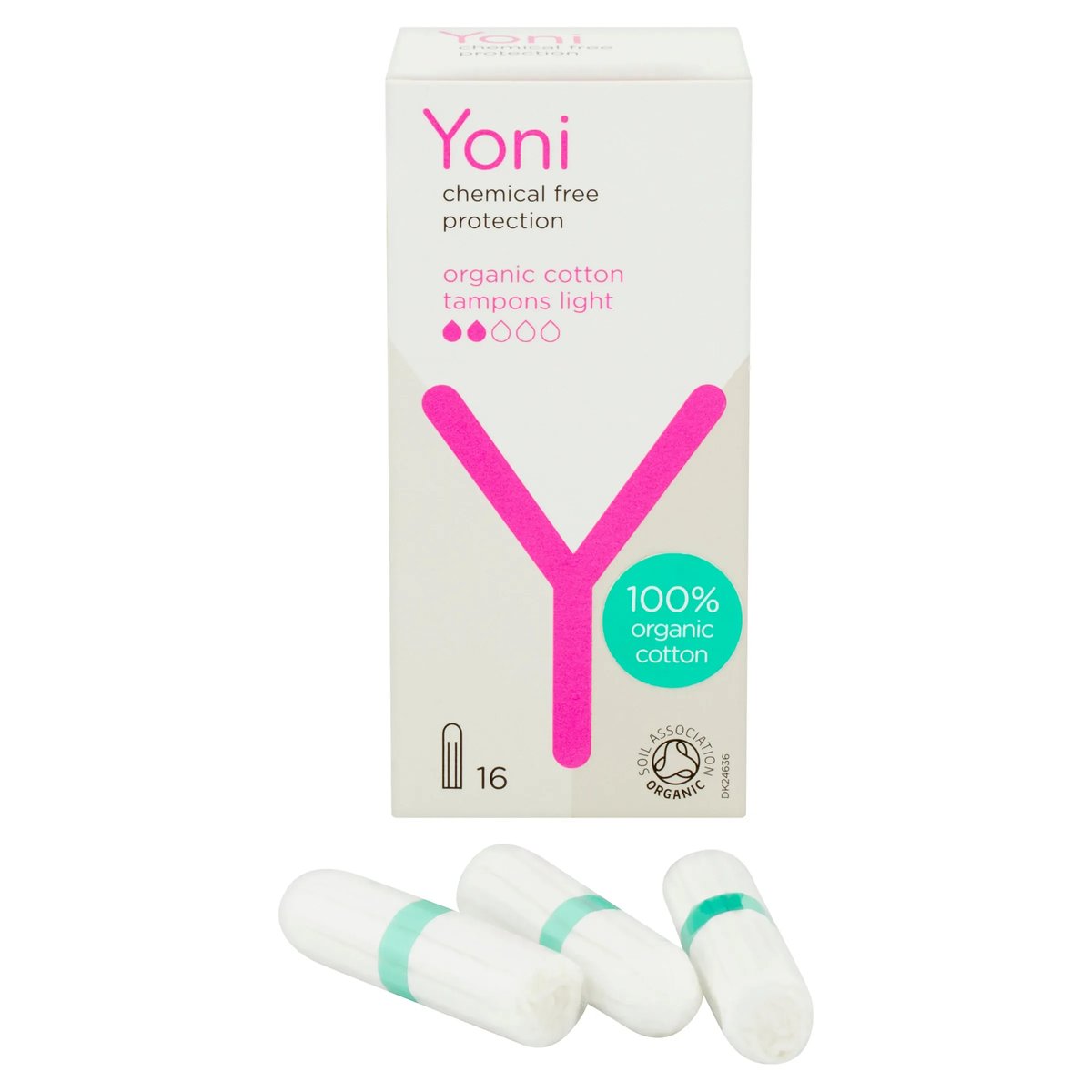Yoni Tampons Light 16 stuks doosje naast tampons