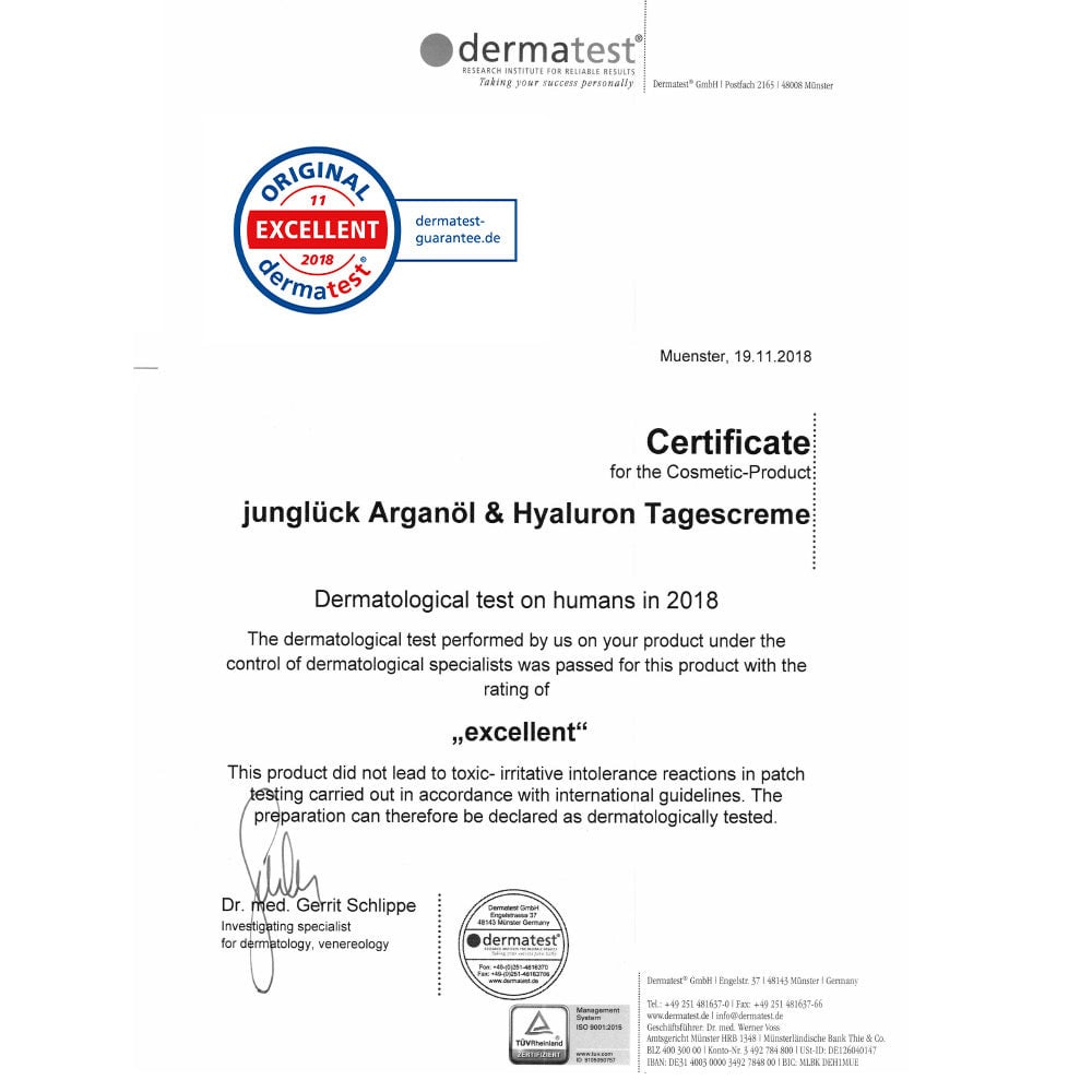 Junglück Hyaluron Dagcrème (50 ml) Dermatest