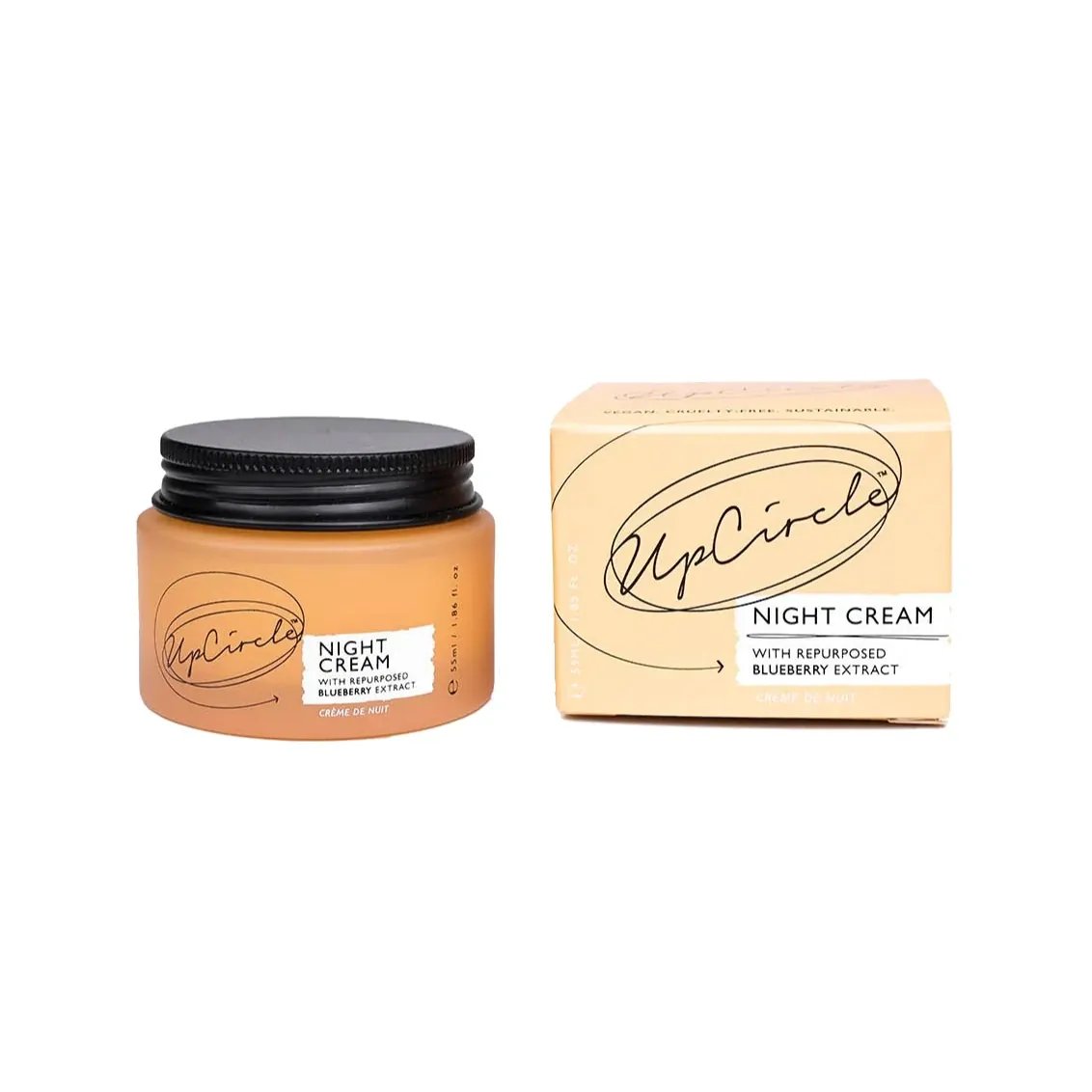 UpCircle Nachtcrème met Bosbessenextract en Hyaluronzuur
