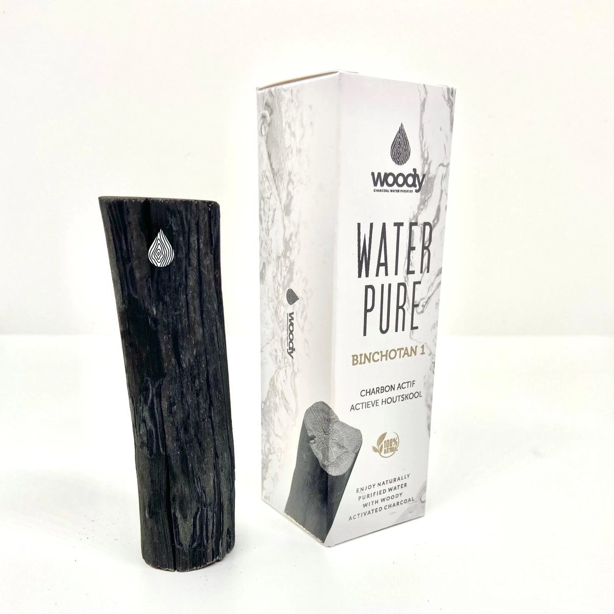 Woody Actieve houtskool waterfilter met doos