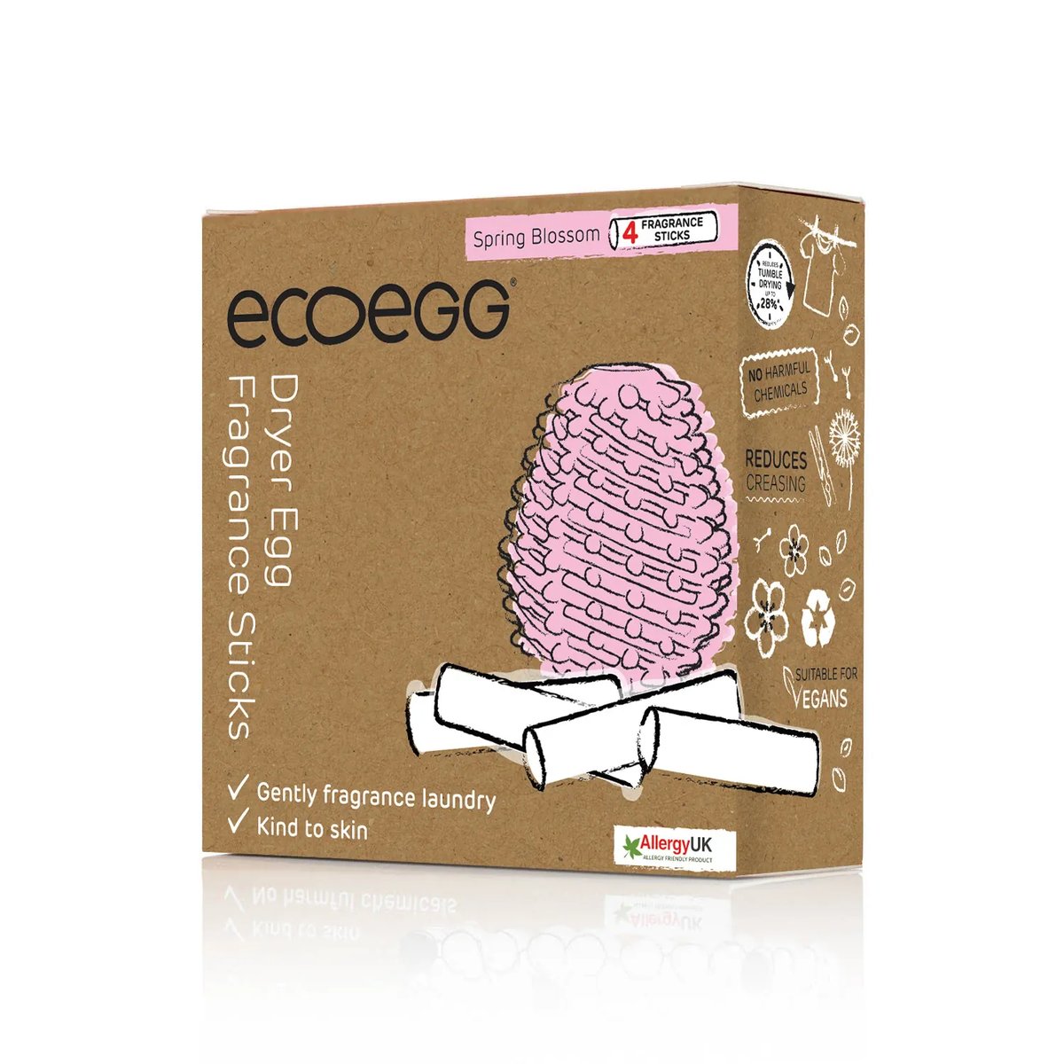 Ecoegg Dryer Eggs Navulling - Lentebloesem in verpakking