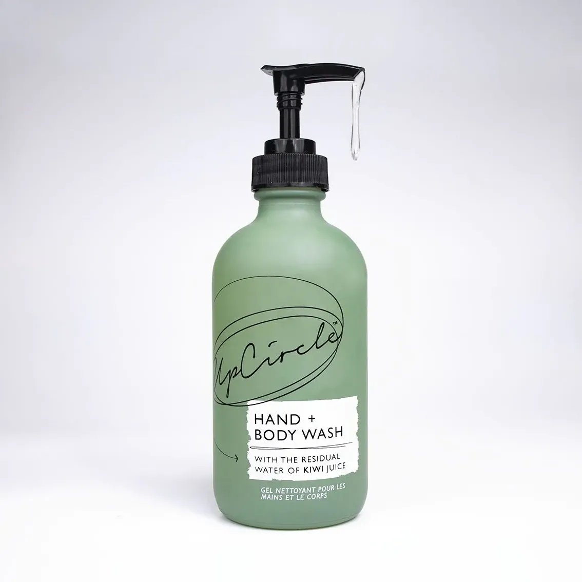 UpCircle Hand en Body Wash met Kiwi Water fles