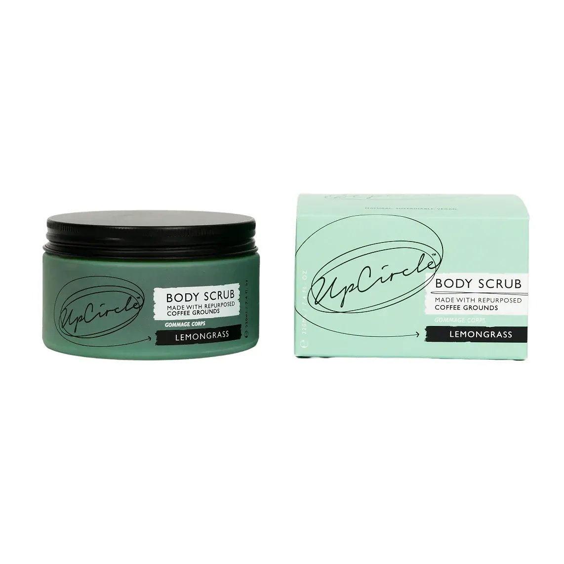UpCircle Body Scrub - Lemongrass pot en doos