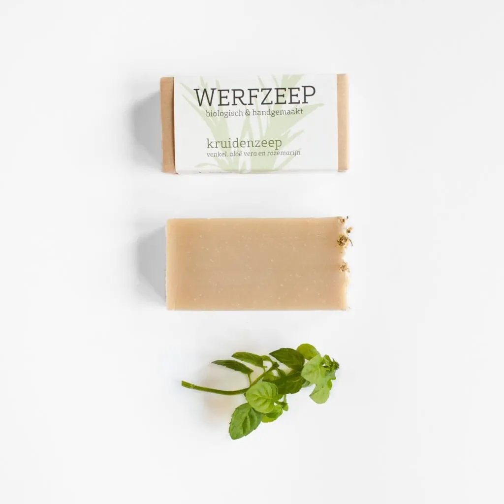 Werfzeep - Kruidenzeep met verpakking en kruiden