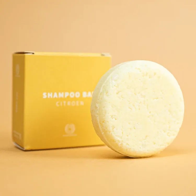 Shampoobar shampoo bar citroen met verpakking