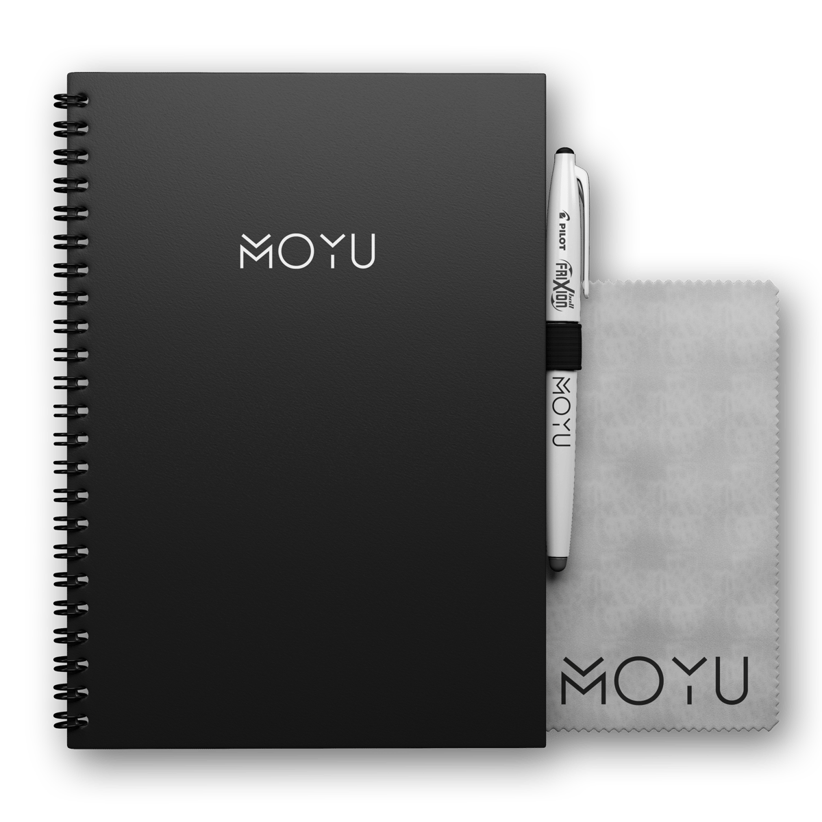 MOYU Uitwisbaar Notitieboek A5 Ringband Hardcover van Duurzaam Steenpapier Business Black