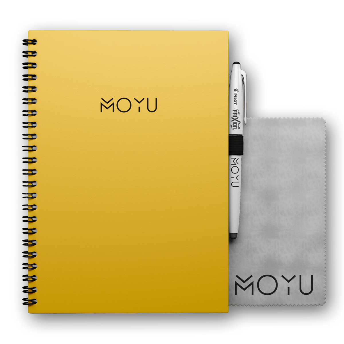 MOYU Uitwisbaar Notitieboek A5 Ringband Hardcover van Duurzaam Steenpapier Young Yellow