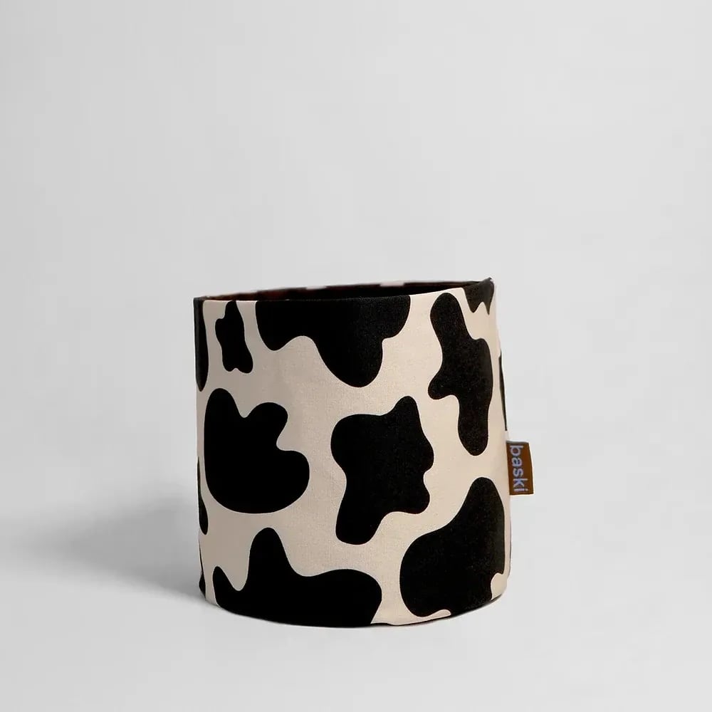 Baski Handgemaakte Plantenmand Biologisch Katoen (22 x 22 cm) Cow Pattern