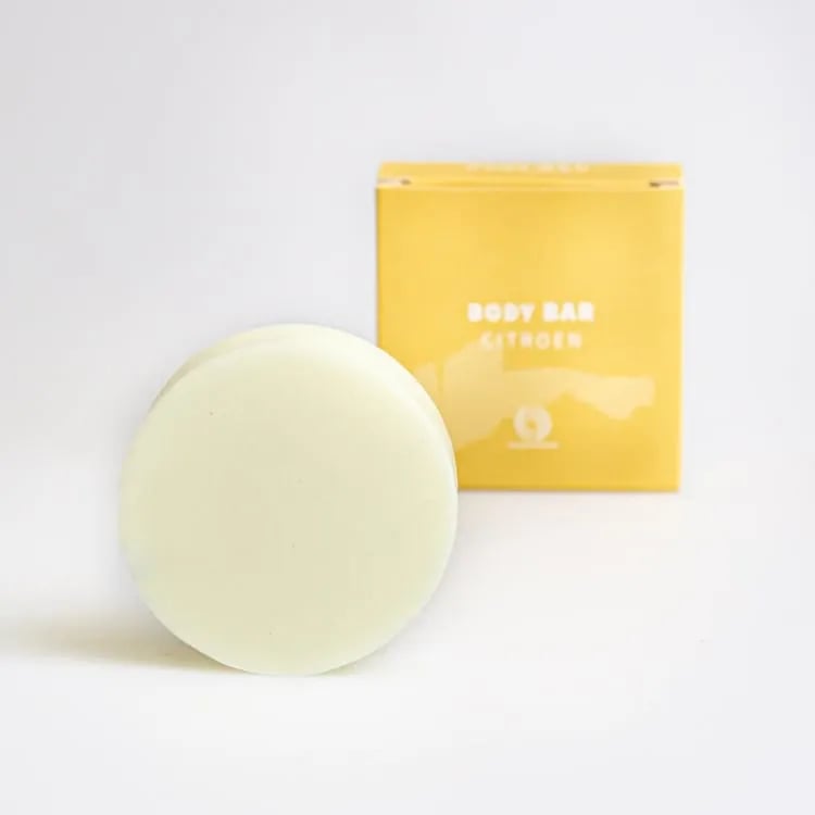 Shampoobars body bar citroen met verpakking