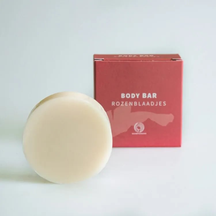 Shampoobars body bar rozenblaadjes met verpakking