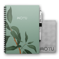 MOYU Uitwisbaar Notitieboek A5 Ringband Hardcover van Duurzaam Steenpapier Lovely Leafs