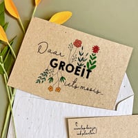 Bloom Your Message Bloeikaart Gerecycled Papier met Bijvriendelijke Bloemenzaden Daar Groeit Iets Moois