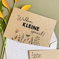 Bloom Your Message Bloeikaart Gerecycled Papier met Bijvriendelijke Bloemenzaden Welkom Kleine