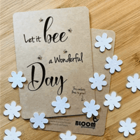 Bloom Your Message Bloeiende Confettikaarten met Bijvriendelijke Bloemzaden Let It Bee