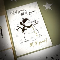 Bloom Your Message Bloeiende Kerstkaarten Snowman