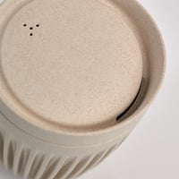 Huskee Cup Koffiebeker Natural deksel