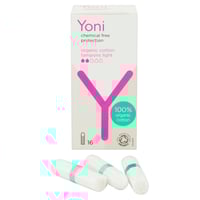 Yoni Tampons Light 16 stuks doosje naast tampons