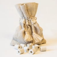 Woody Keramische Parels parels naast katoenen zakje