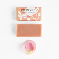 Werfzeep - Rozenzeep met verpakking en roos