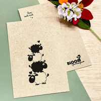 Bloom Your Message Gerecycled Kraftpapier Bloeikaart Bloemen - Schaapjes
