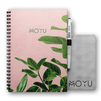 MOYU Uitwisbaar Notitieboek A5 Ringband Hardcover van Duurzaam Steenpapier Pink Planter