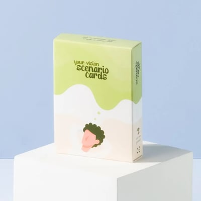 Scenario Cards Gesprekskaarten Persoonlijke Ontwikkeling Your Vision (52 kaarten) voorkant doosje