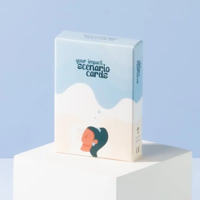 Scenario Cards Gesprekskaarten Persoonlijke Ontwikkeling Your Impact (52 kaarten) voorkant doosje