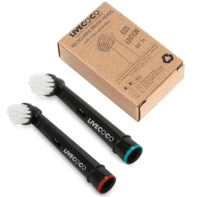 LiveCoco Recyclebare Opzetborstels voor Oral B (2 stuks) Kids
