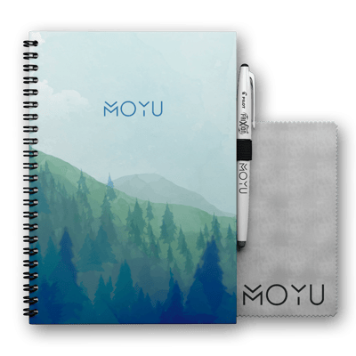 MOYU Uitwisbaar Notitieboek A5 Ringband Hardcover van Duurzaam Steenpapier Misty Mountain