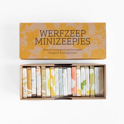 Werfzeep Cadeaudoos met 18 Minizeepjes