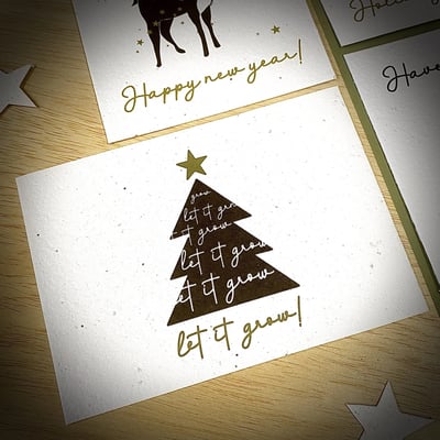 Bloom Your Message Bloeiende Kerstkaarten Let It Grow