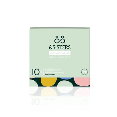 &SISTERS Maandverband - Medium (12 stuks) doosje voorkant