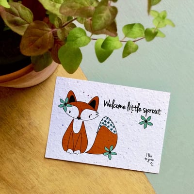 Bloom Your Message Fleurige Bloeikaart Wildbloemen - Welcome Little Sprout