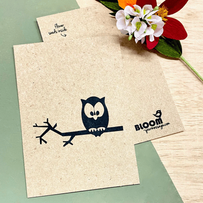 Bloom Your Message Gerecycled Kraftpapier Bloeikaart Bloemen - Uiltje